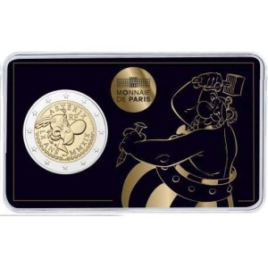 FRANCIA - 2019 - 2 € 60° di Asterix (Obelix) - BU in coin card