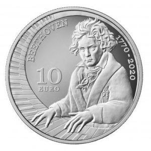 SAN MARINO - 2020 - 10 € 250° della nascita di Ludwig van Beethoven - PROOF in cofanetto