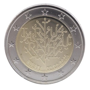 2020 2 Euro 100° del Trattato di Tartu Estonia