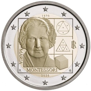 2020 2 Euro 150° della nascita di Maria Montessori Italia