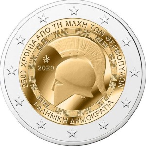 2020 2 Euro 2500° della Battaglia delle Termopili Grecia