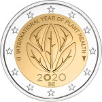 2020 2 Euro Anno internazionale della salute delle piante FDC da coin card Belgio