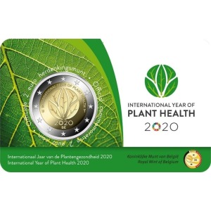 BELGIO - 2020 - 2 € Anno internazionale della salute delle piante - FDC in coin card (versione olandese)