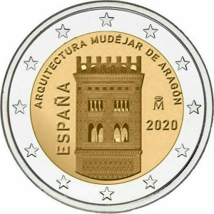 2020 2 Euro Architettura di Mudéjar d Aragona Spagna