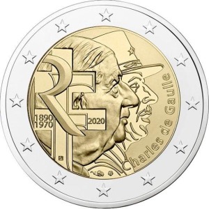 2020 2 Euro Charles de Gaulle Francia