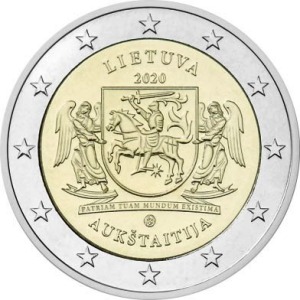 2020 2 Euro Regioni etnografiche Aukstaitija Lituania
