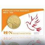 VATICANO - 2020 - Stamp&Coin Card N° 32-33-34-35: Pontificato MMXX con 50 c. - 4 x 1 moneta FDC