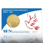 VATICANO - 2020 - Stamp&Coin Card N° 32-33-34-35: Pontificato MMXX con 50 c. - 4 x 1 moneta FDC