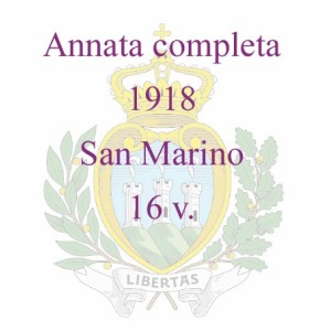 SAN MARINO - 1918 - Annata completa - 16 v.