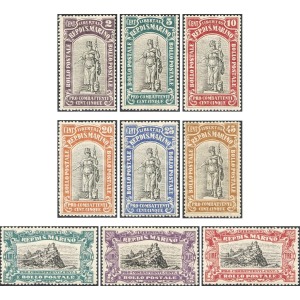 SAN MARINO - 1918 - Pro combattenti - 9 v.