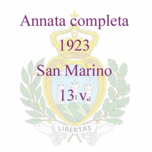 SAN MARINO - 1923 - Annata completa - 13 v.