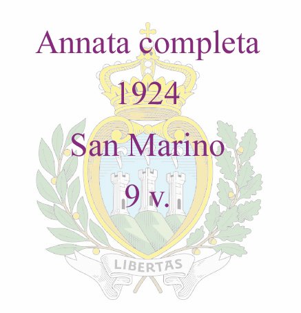 1924 Annata completa 9 v. San Marino SAN MARINO - 1924 - Annata completa - 9 v.