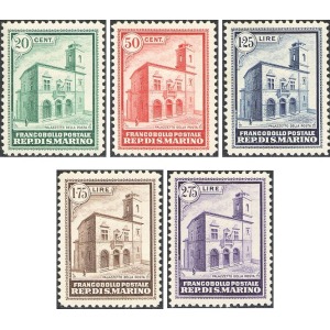 SAN MARINO - 1932 - Inaugurazione del Palazzo della Posta - 5 v.