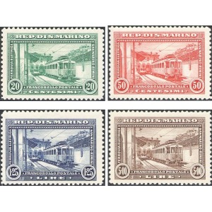 SAN MARINO - 1932 - Inaugurazione della Ferrovia Rimini-San Marino - 4 v.