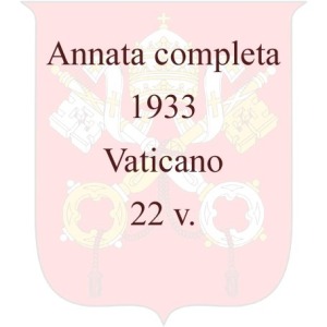 VATICANO - 1933 - Annata completa - 22 v.