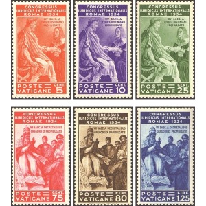 VATICANO - 1935 - Congresso Giuridico Internazionale - 6 v.
