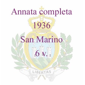 SAN MARINO - 1936 - Annata completa - 6 v.