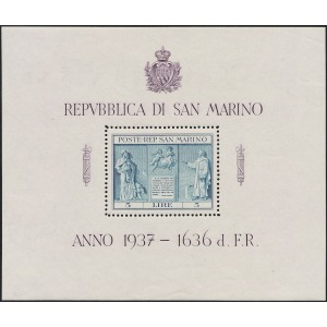 SAN MARINO - 1937 - Indipendenza - 1 BF