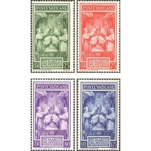 VATICANO - 1939 - Incoronazione di Papa Pio XII - 4 v.