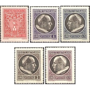 VATICANO - 1940 - Medaglioncini I serie - 5 v.