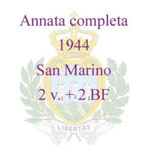 SAN MARINO - 1944 - Annata completa - 2 v. + 2 BF