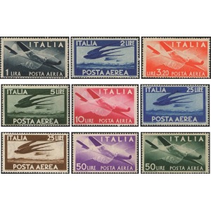ITALIA - 1945/47 - Posta Aerea: Democratica - 9 v.