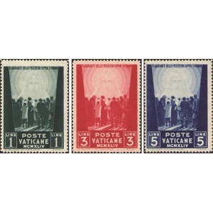 VATICANO - 1945 - Pro prigionieri III serie millesimo MCMXLIV - 3 v.