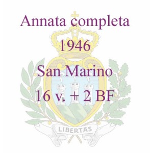 SAN MARINO - 1946 - Annata completa - 16 v. + 2 BF