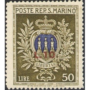 SAN MARINO - 1946 - Pro Opere Assistenziali - 1 v. da BF