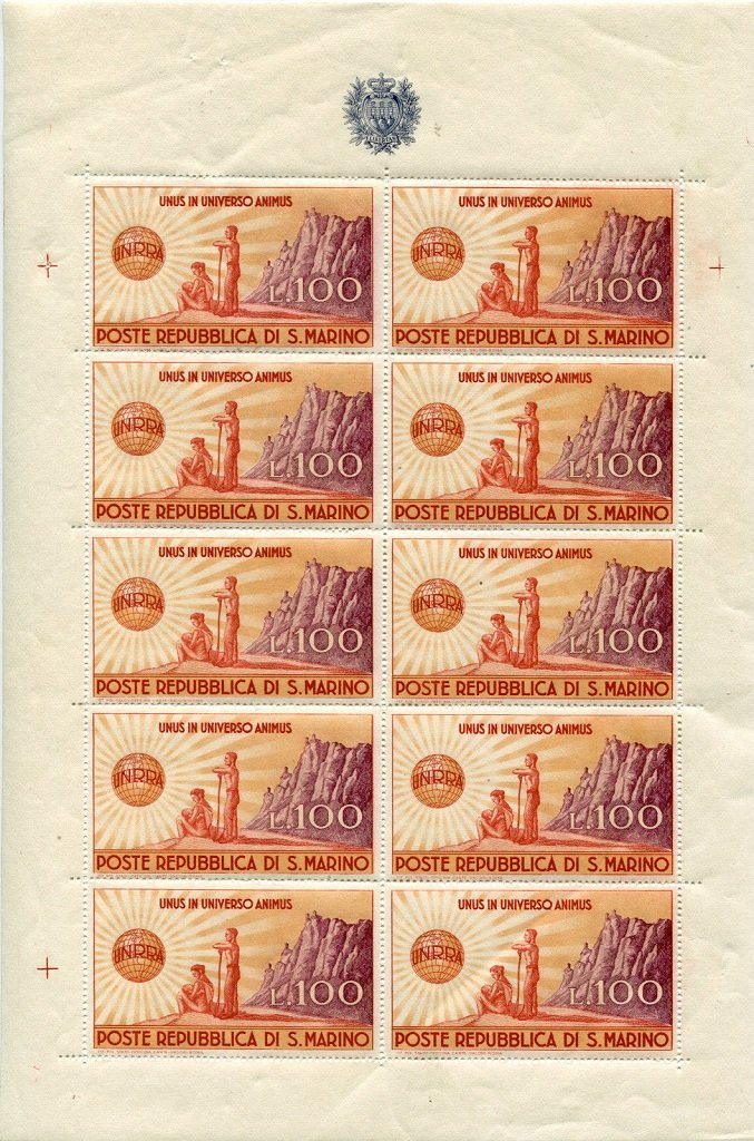 1946 UNRRA 1 BF San Marino SAN MARINO - 1946 - UNRRA - 1 BF