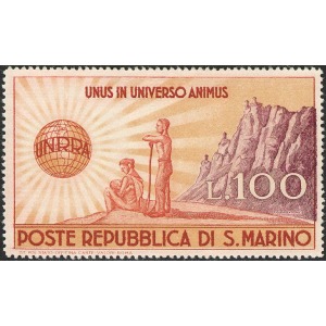 SAN MARINO - 1946 - UNRRA - 1 v. da BF