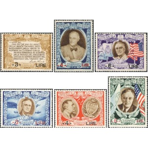 SAN MARINO - 1947 - Franklin Delano Roosevelt soprast. + Posta Aerea - 6 v.