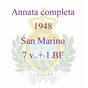 SAN MARINO - 1948 - Annata completa - 7 v. + 1 BF