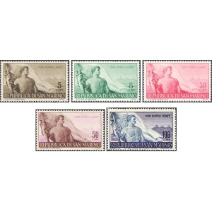 SAN MARINO - 1948 - Lavoro - 5 v.