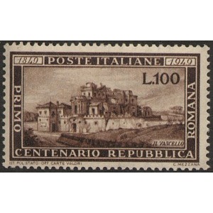 ITALIA - 1949 - 100° della Repubblica Romana - 1 v.