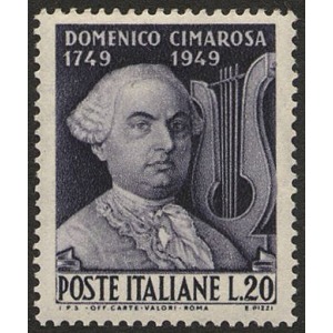 ITALIA - 1949 - 200° della nascita di Domenico Cimarosa - 1 v.