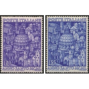 ITALIA - 1950 - Anno Santo - 2 v.