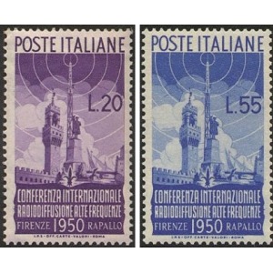 ITALIA - 1950 - Conferenza di Radiodiffusione - 2 v.