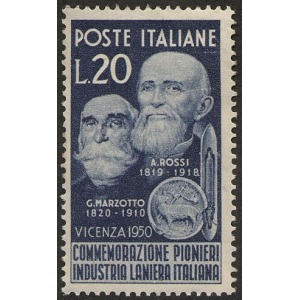 ITALIA - 1950 - Pionieri dell'industria laniera italiana - 1 v.