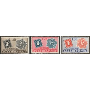 ITALIA - 1951 - 100° dei primi francobolli sardi - 3 v.