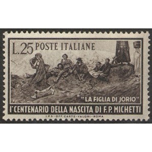 ITALIA - 1951 - 100° della nascita Francesco Paolo Michetti - 1 v.