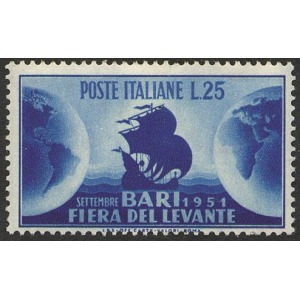 ITALIA - 1951 - 15° Fiera del Levante a Bari - 1 v.