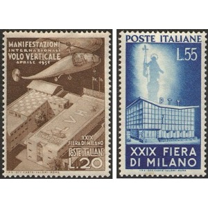 ITALIA - 1951 - 29° Fiera di Milano - 2 v.