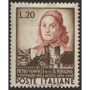 ITALIA - 1951 - 500° della nascita di Pietro Vannucci, detto il Perugino - 1 v.
