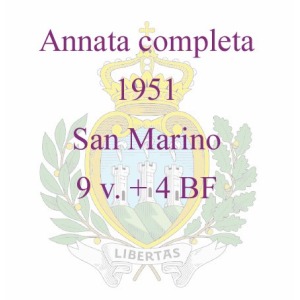 SAN MARINO - 1951 - Annata completa - 9 v. + 4 BF