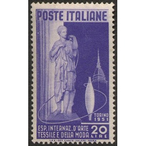 ITALIA - 1951 - Esposizione d'Arte Tessile e della moda - 1 v.