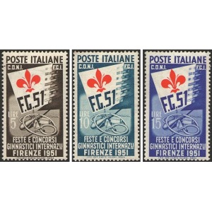 ITALIA - 1951 - Feste e Concorsi Ginnici - 3 v.