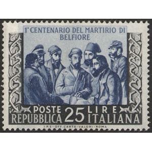 ITALIA - 1952 - 100° martirio di Belfiore - 1 v.