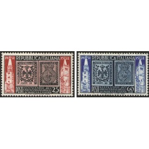 ITALIA - 1952 - 100° primi francobolli di Modena e Parma - 2 v.