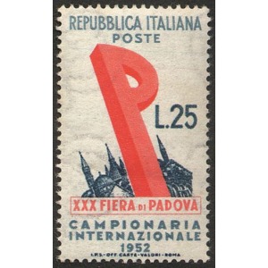 ITALIA - 1952 - 30° Fiera di Padova - 1 v.